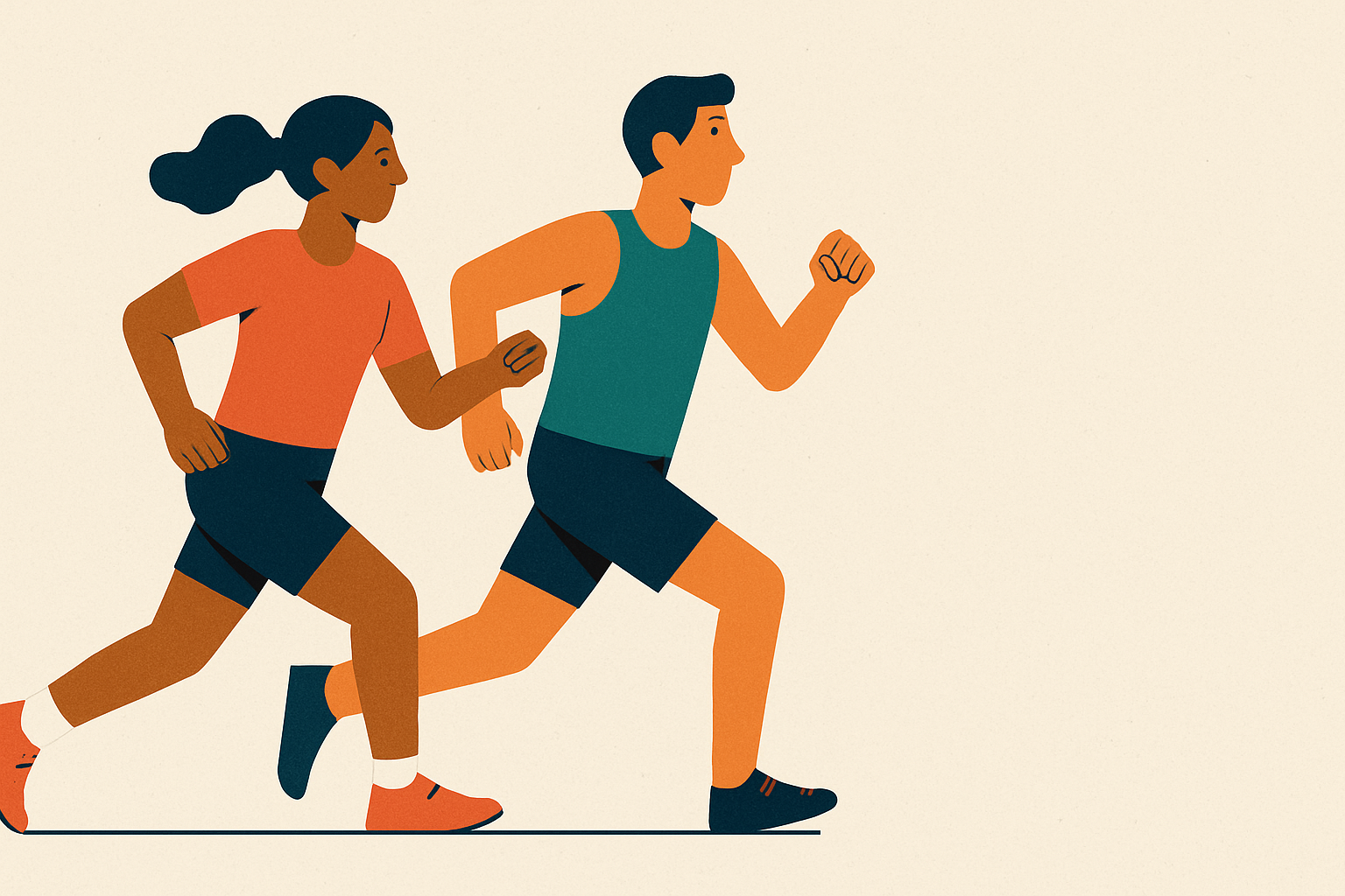 Cover illustration for “Running Together When One Partner Is Faster”