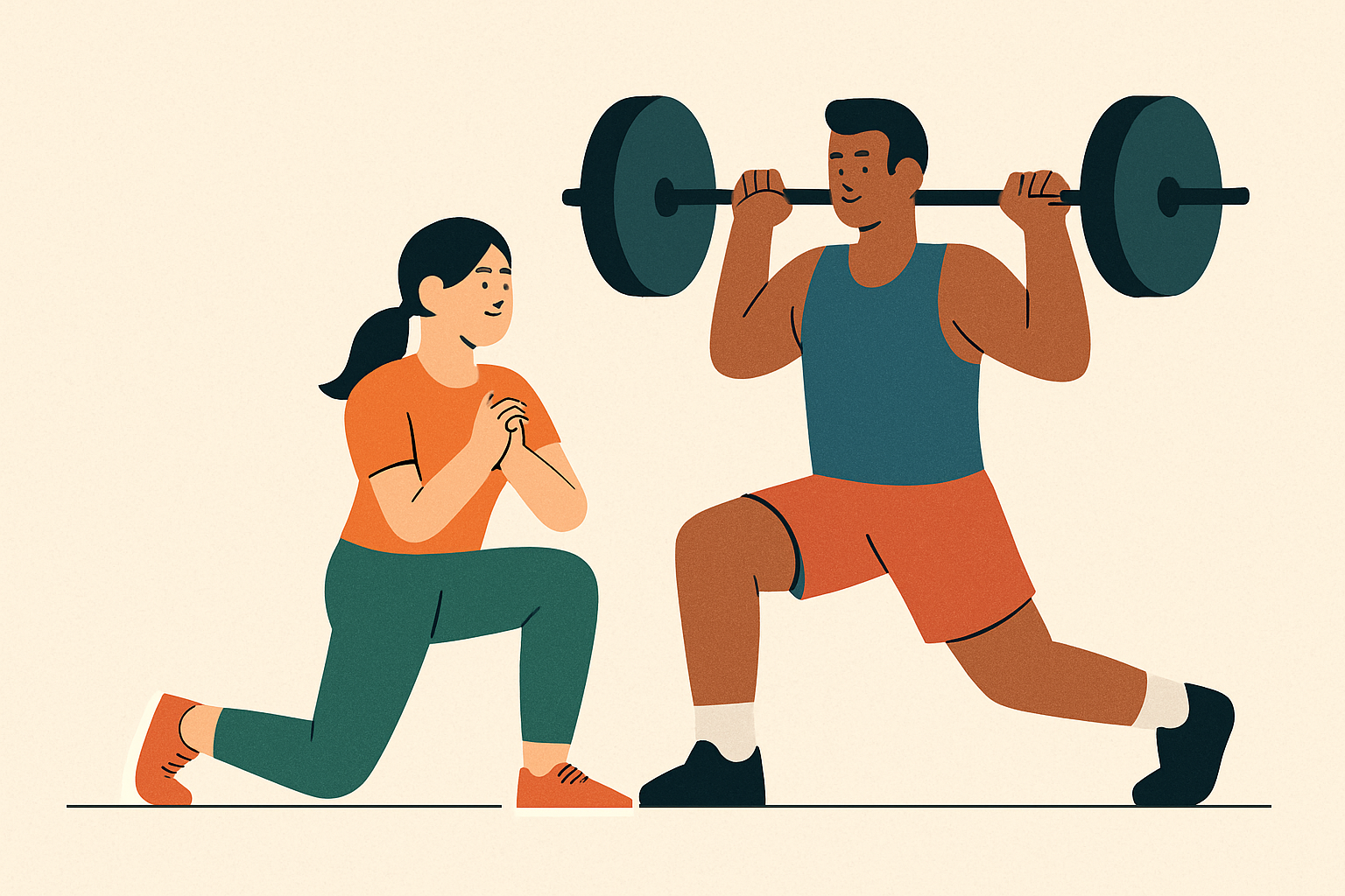 Cover illustration for “Strength Training Programs for Couples at Different Fitness Levels”