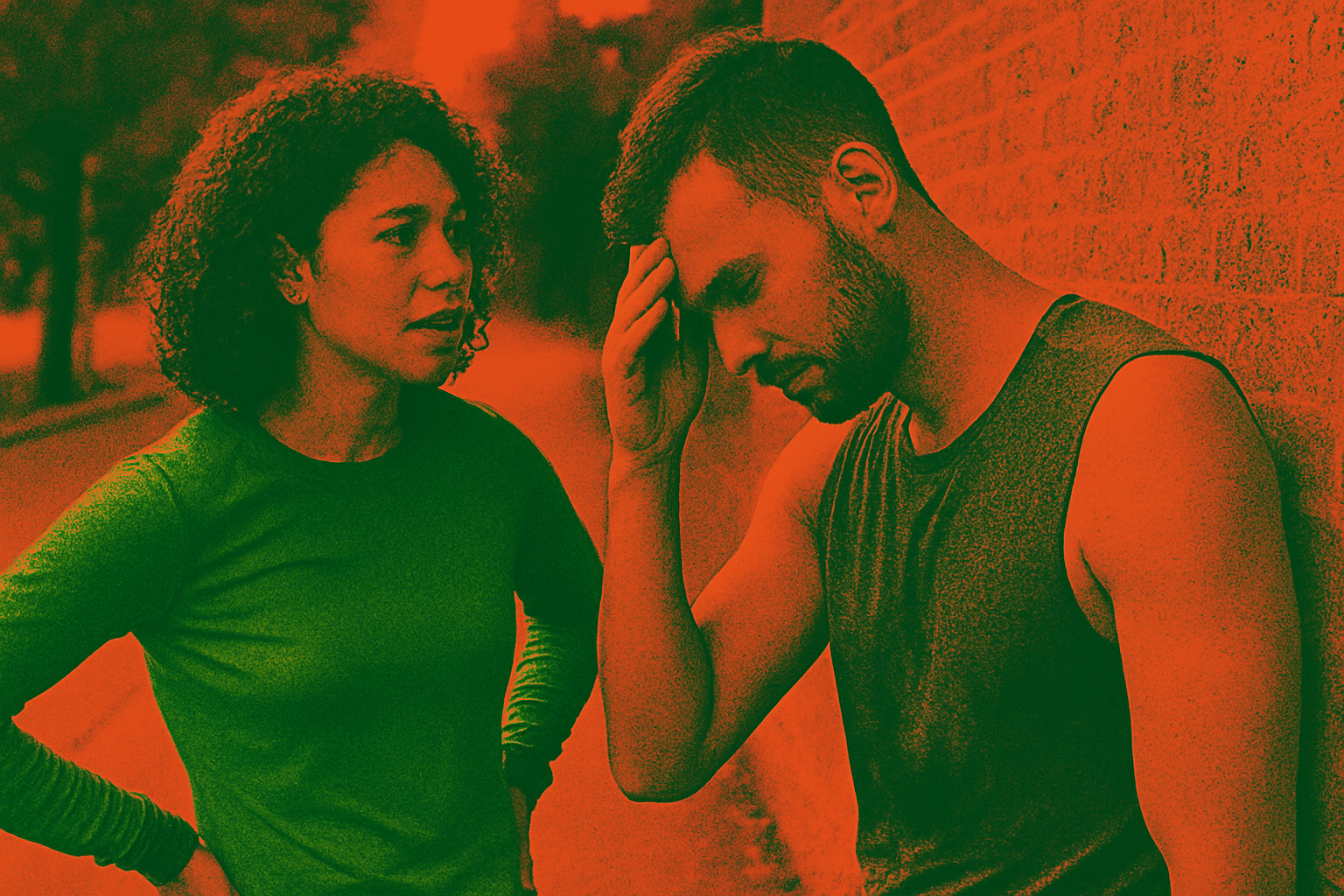 Cover illustration for “What to Say to a Partner Who Missed a Workout”