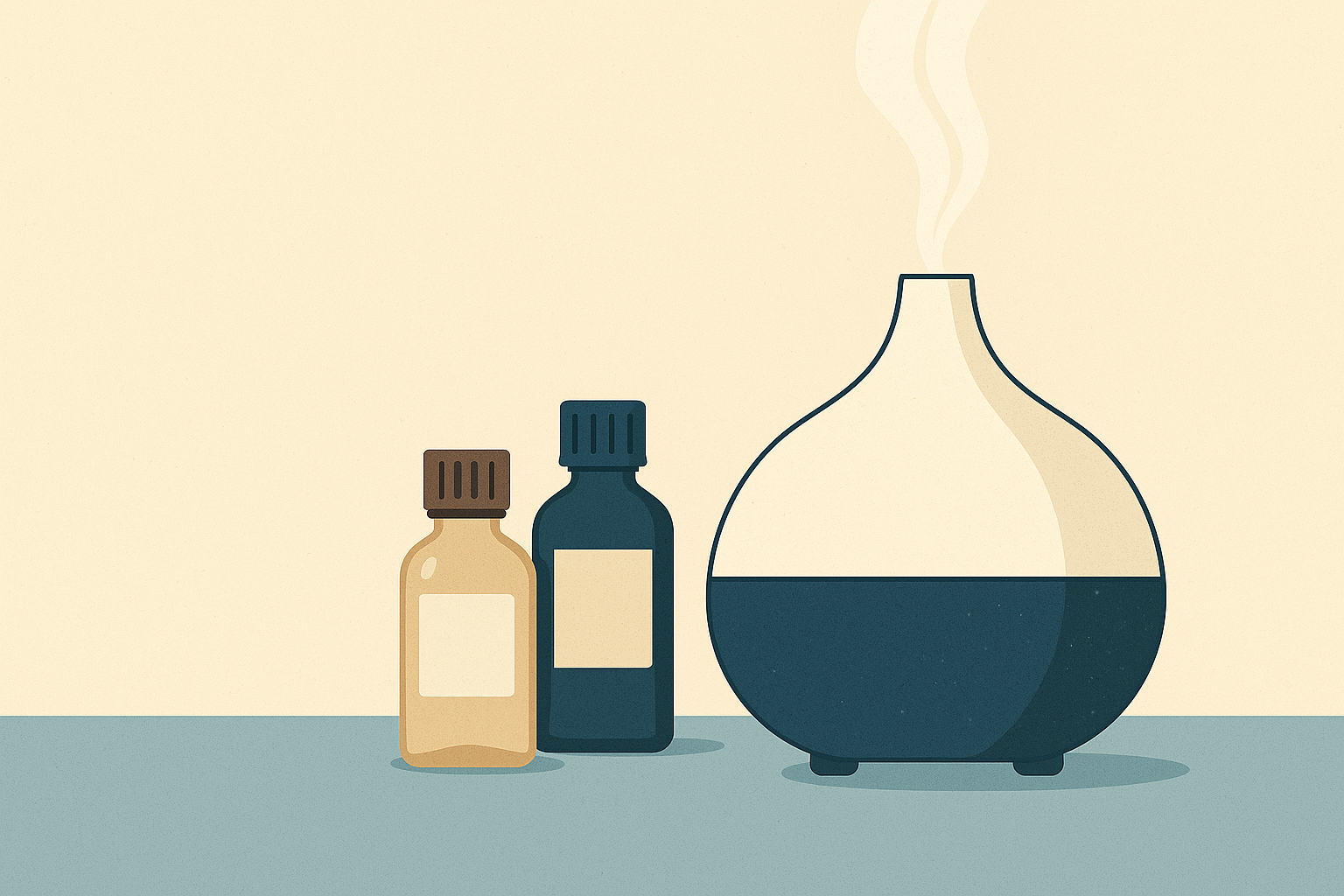 Cover illustration for “Fragrance Oil vs Essential Oil in a Cold Air Diffuser”