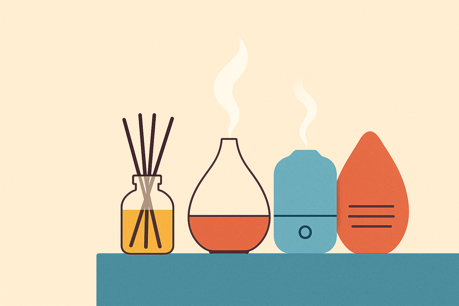 Cover illustration for “Home Diffuser Types Compared”