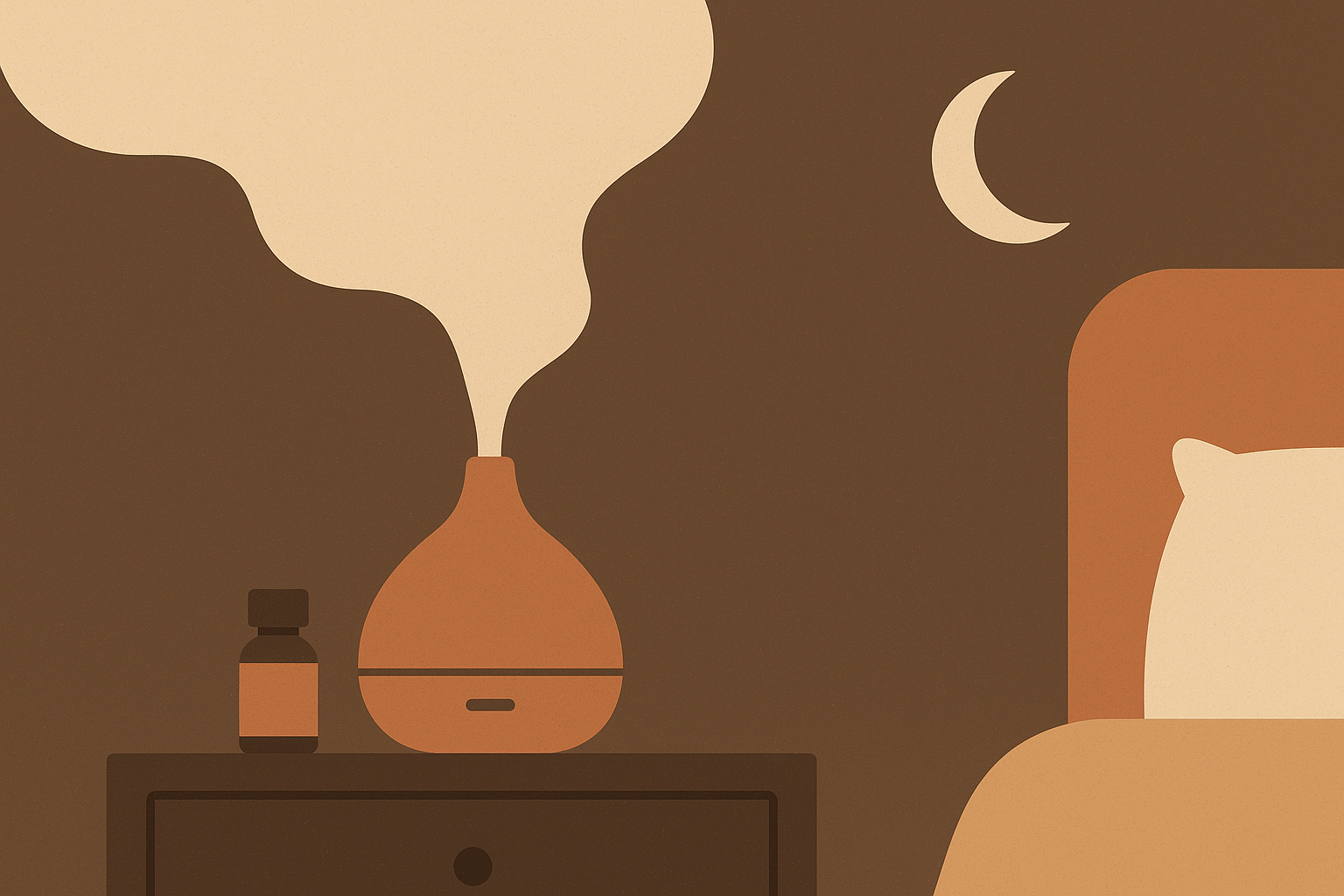 Cover illustration for “Essential Oils for Sleep Diffusion at Night”