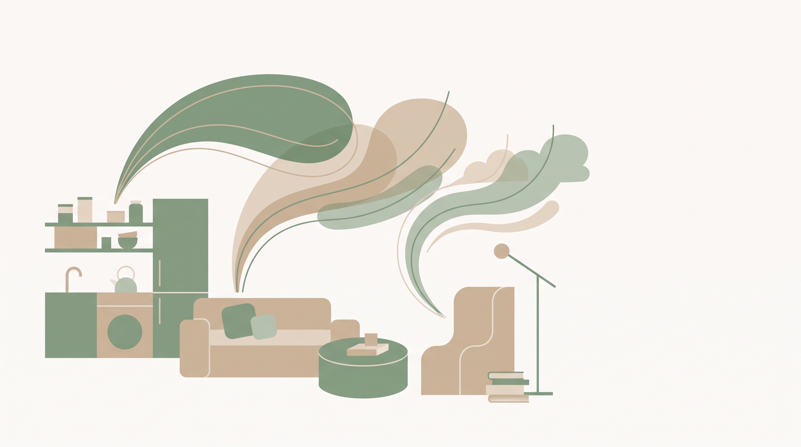 Cover illustration for “Layering Multiple Scent Zones in an Open-Plan Home”