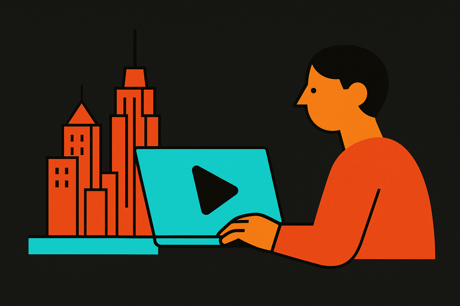 Cover illustration for “Comparing NYC Video Agencies to Remote-First Video Vendors”