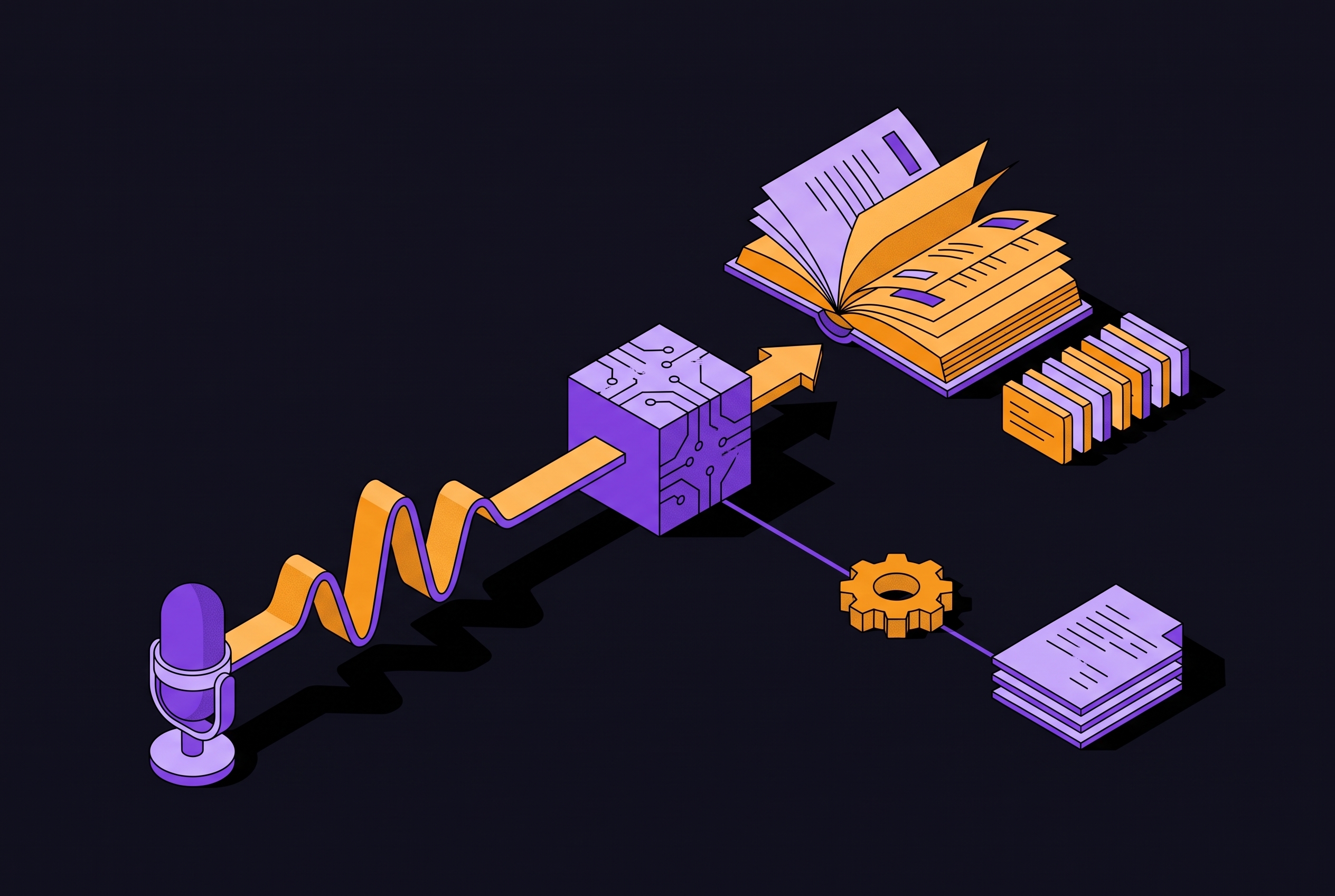 Cover illustration for “Technical Vocabulary and Domain Adaptation in Meeting Transcription”