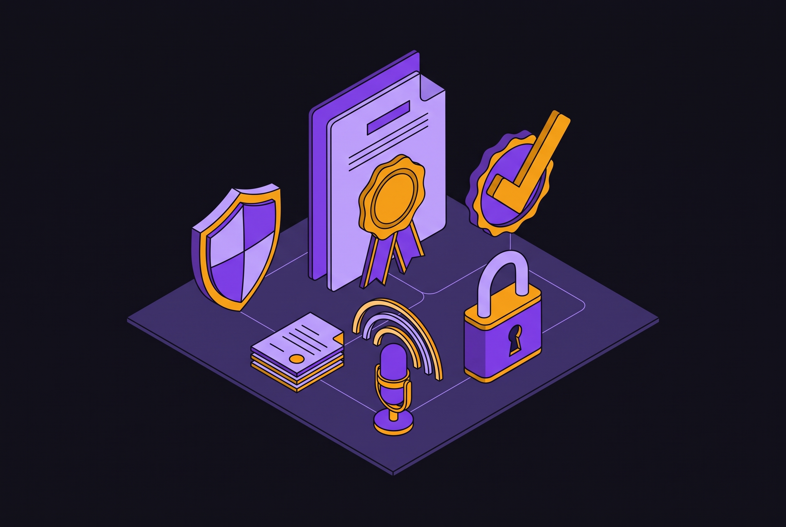 Cover illustration for “SOC 2 and ISO 27001 Compliance for Meeting Recording Vendors”