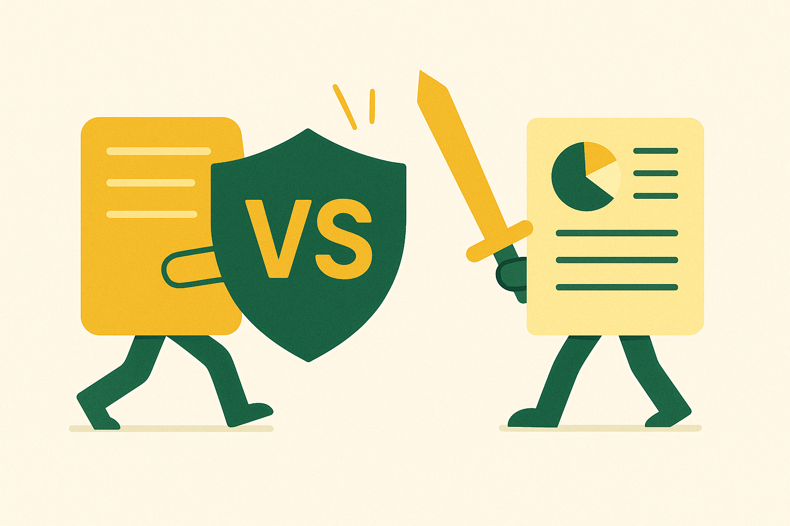 Cover illustration for “Competitive Battle Cards vs One-Pagers for Late-Stage Deals”