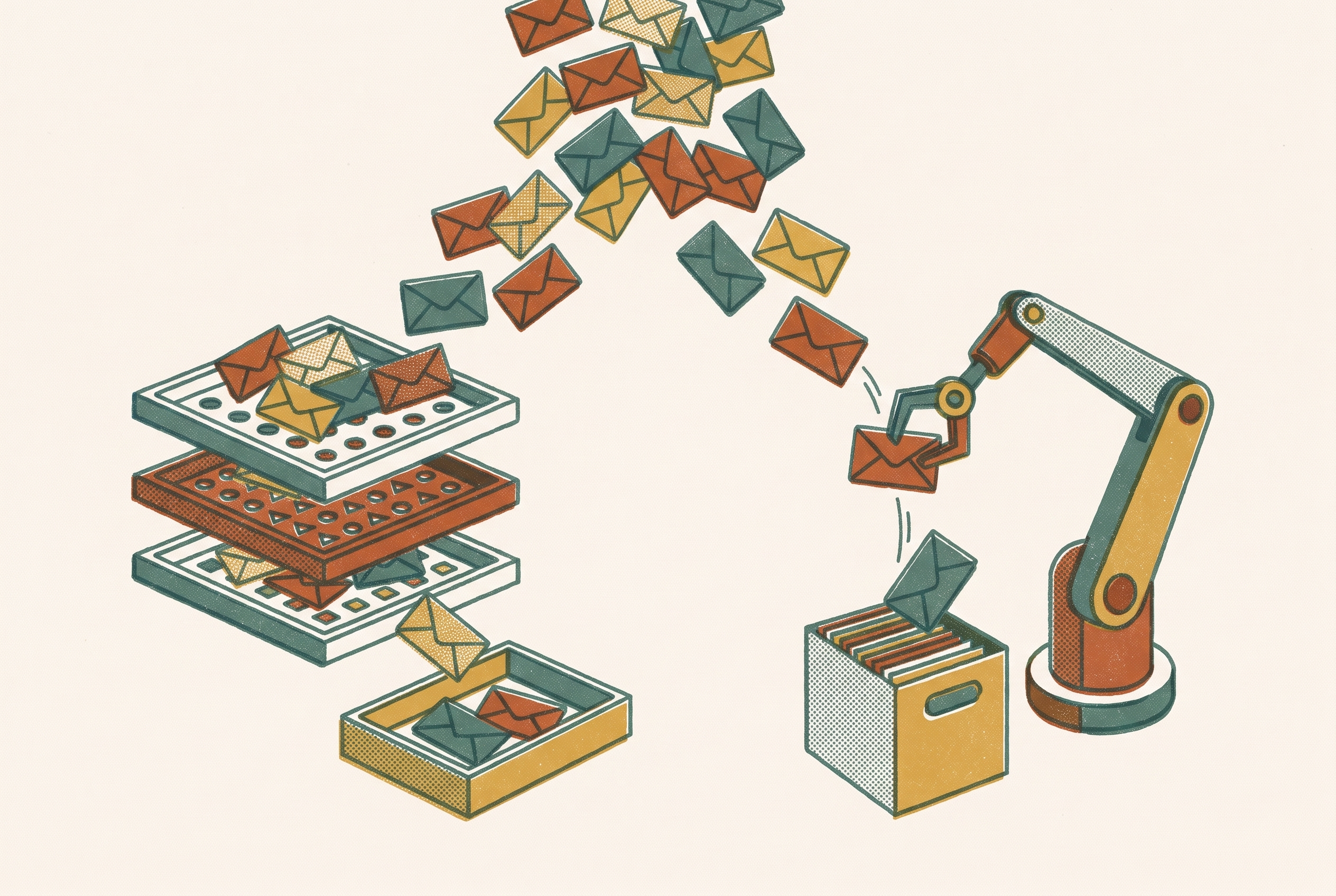 Cover illustration for “Gmail Filters vs AI Archiving Tools for Noise Reduction”