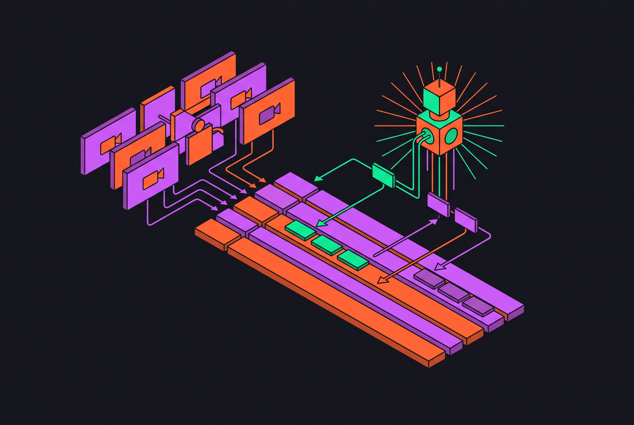 Cover illustration for “Automated Multicam Editing in DaVinci Resolve With AI Agents”