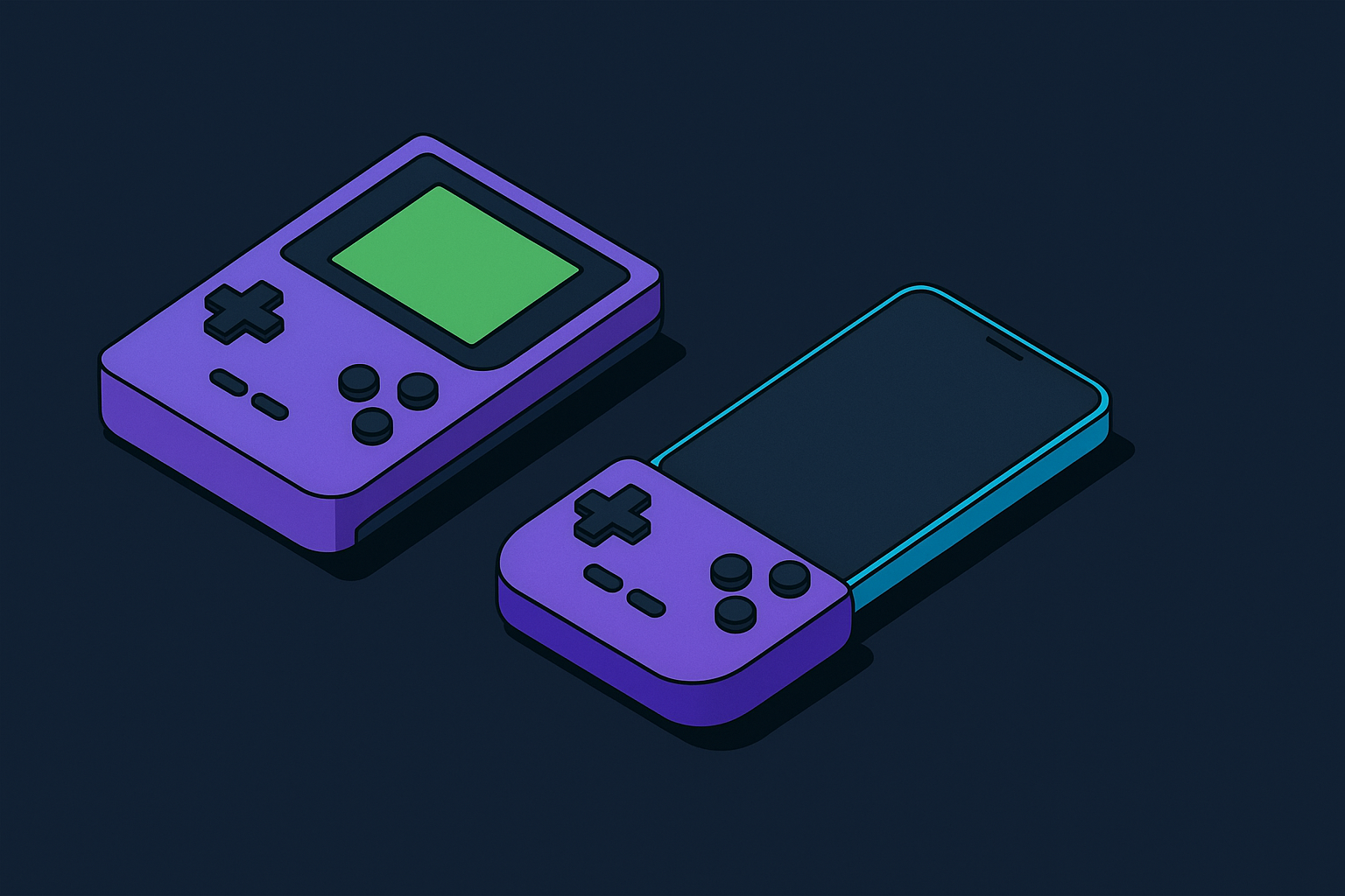 Cover illustration for “Dedicated Emulation Handheld vs Phone for Retro Gaming”