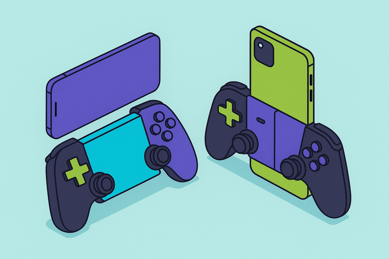 Cover illustration for “Mobile Gaming Controller Comparison for iPhone and Android”