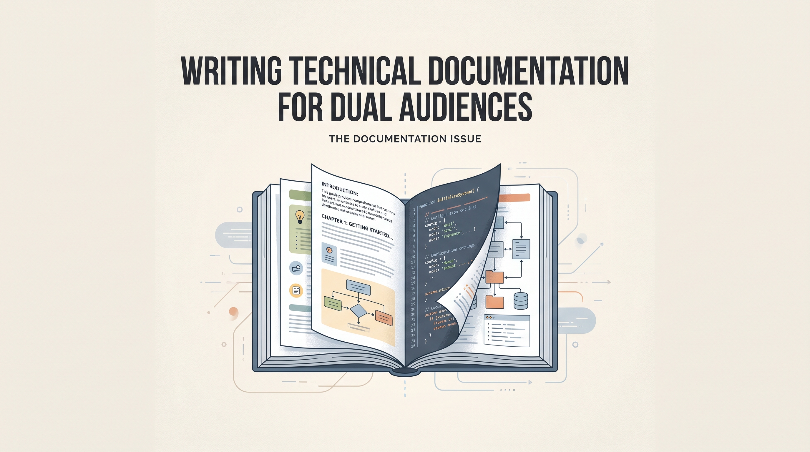 Cover illustration for “Writing Technical Documentation for Dual Audiences”