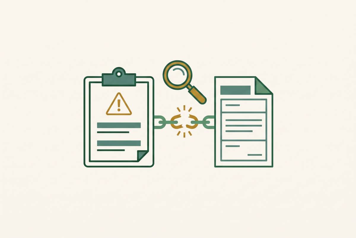 Cover illustration for “Incident Report to Care Plan Linkage Gaps Surveyors Cite”