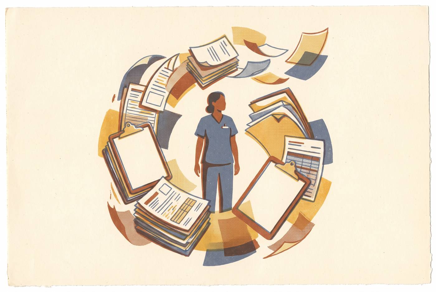 Cover illustration for “Nurse Retention Strategies That Address Administrative Burden in SNFs”