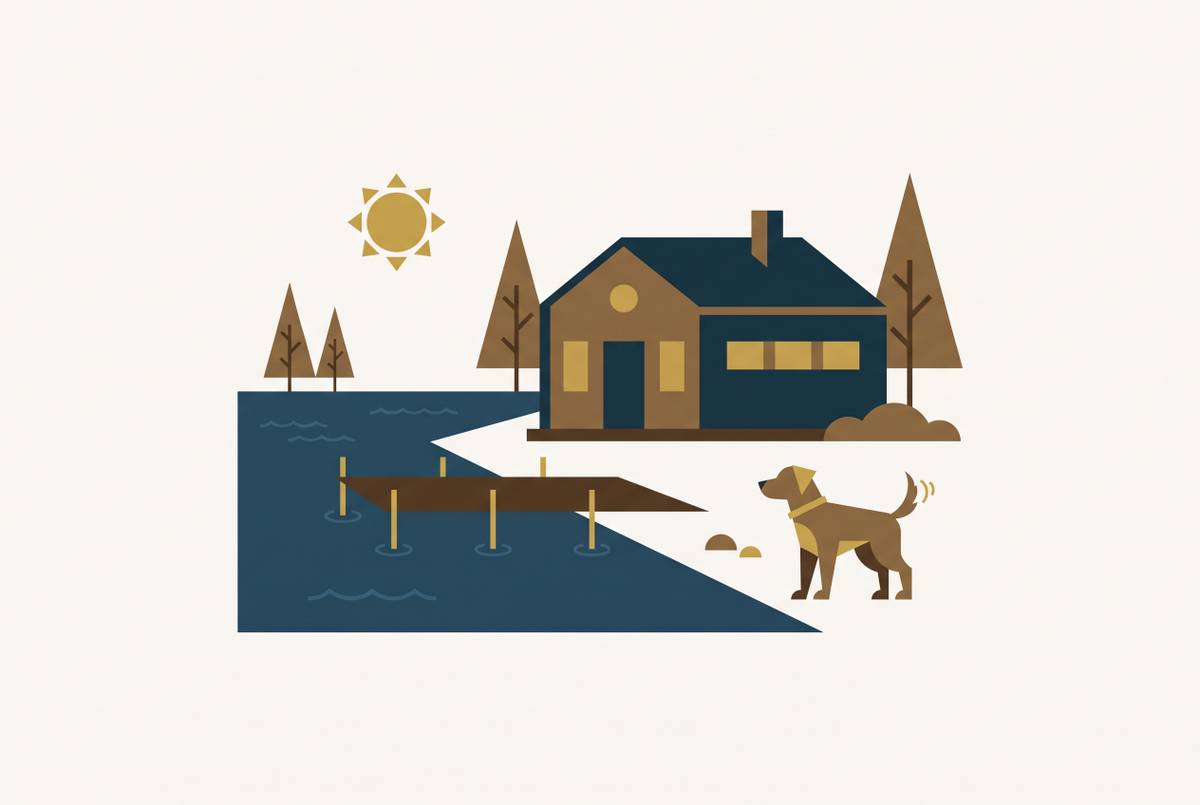 Cover illustration for “Pet Friendly Waterfront Vacation Rental Standards”