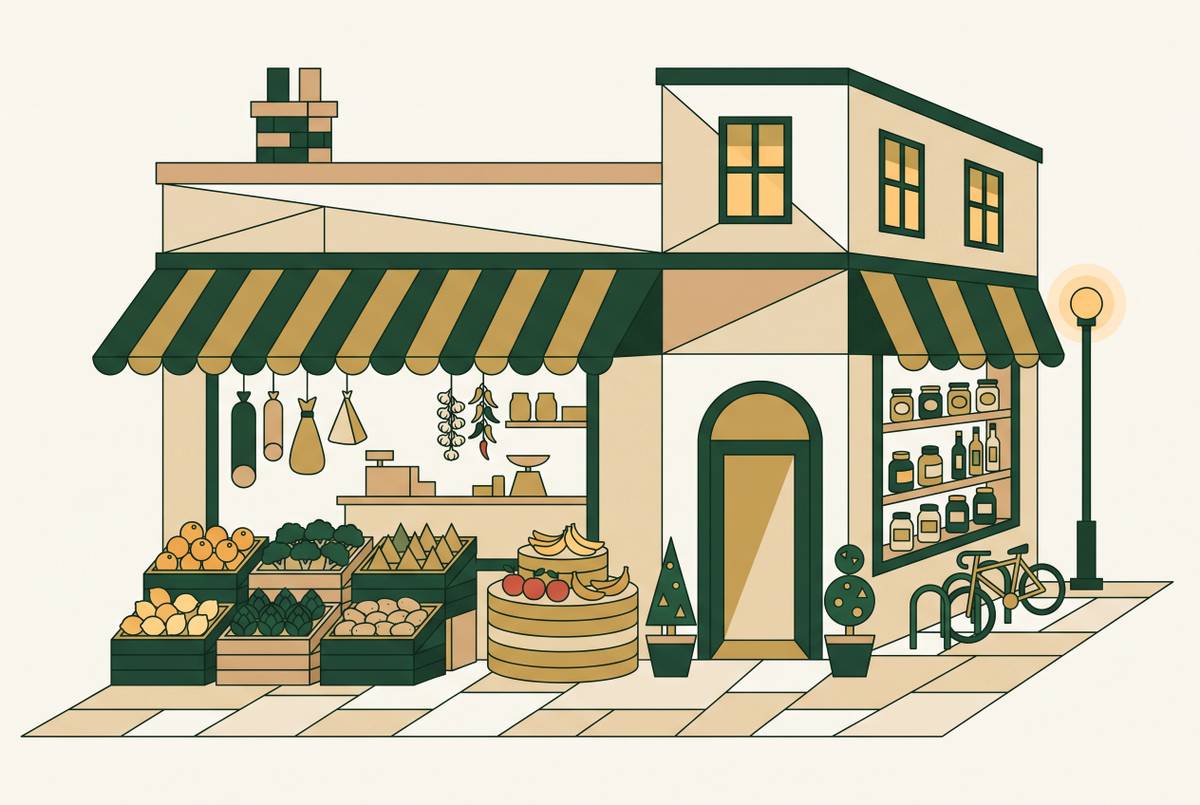 Cover illustration for “Upper West Side Food Markets and Specialty Grocery Stores”