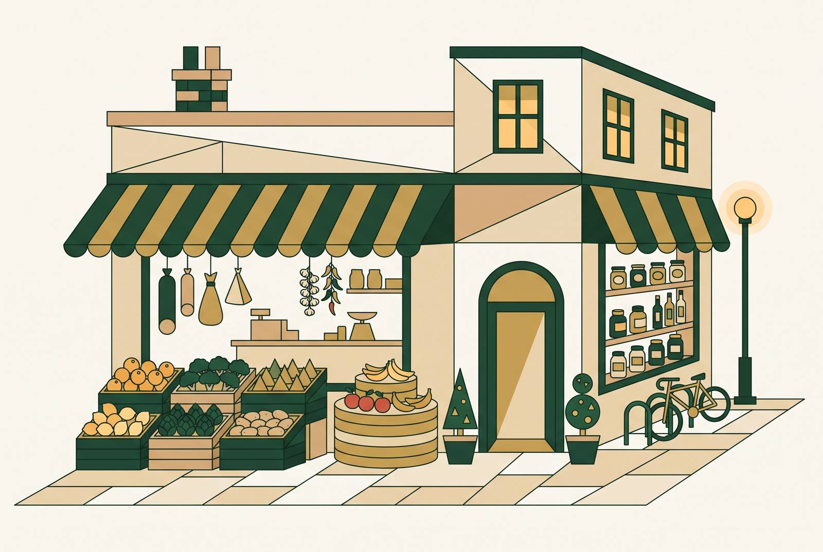 Cover illustration for “Upper West Side Food Markets and Specialty Grocery Stores”