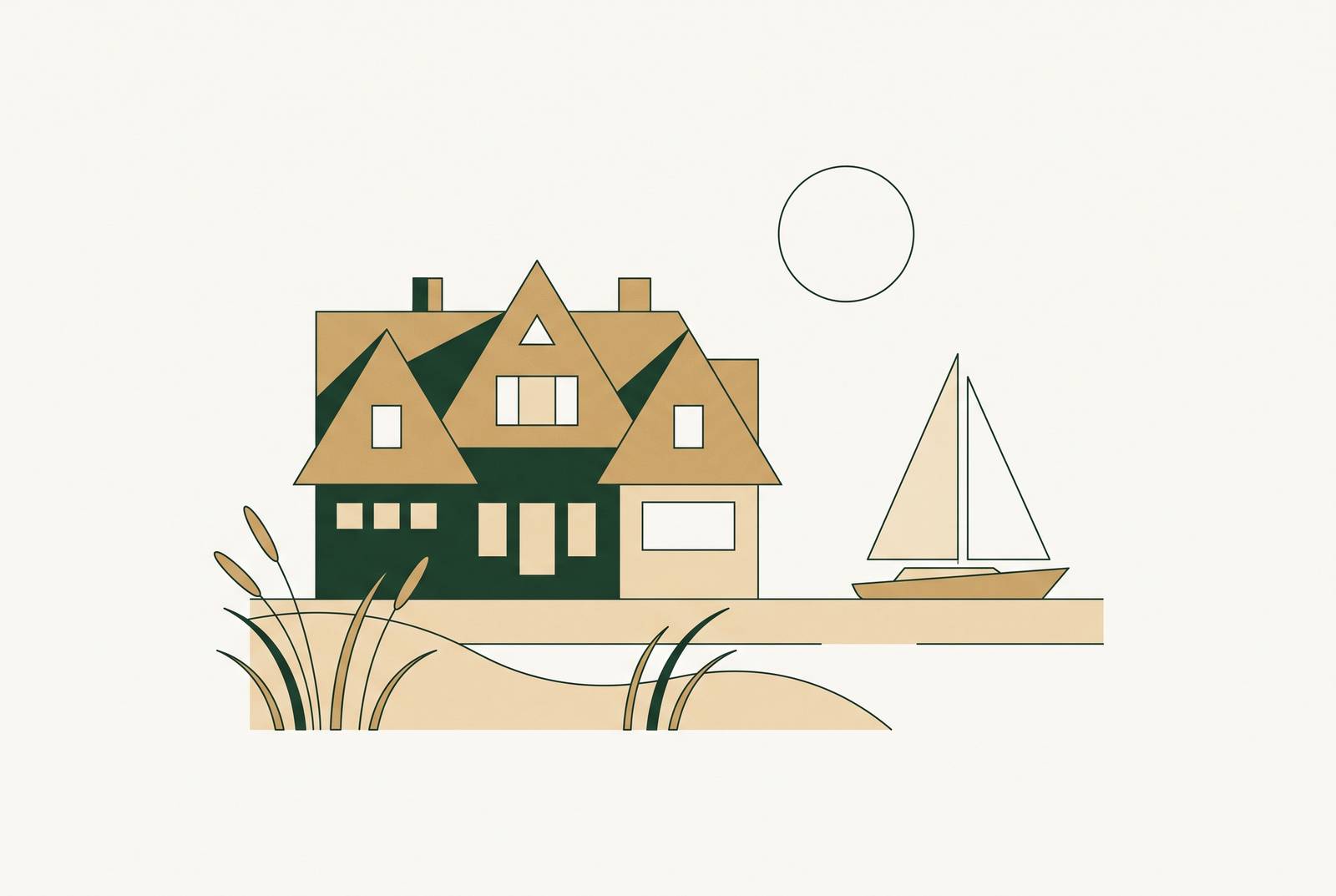 Cover illustration for “Best Luxury Summer Rental Destinations in the Northeastern US”