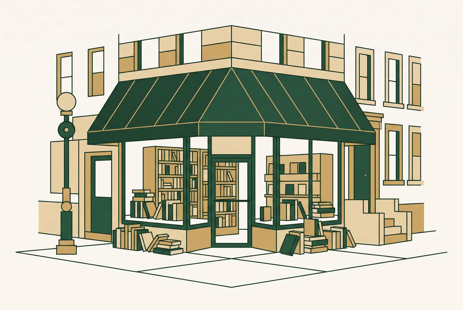 Cover illustration for “The Strand Bookstore and Literary Landmarks Near NYC Luxury Rentals”