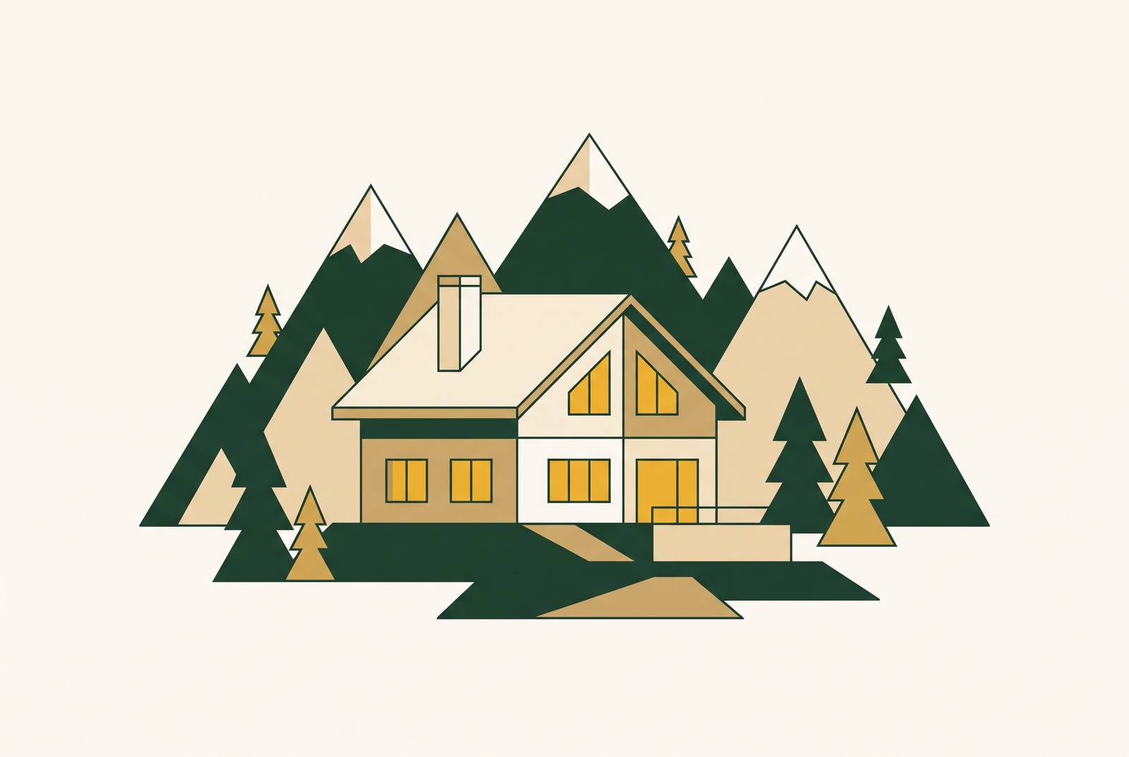Cover illustration for “Where to Stay in Aspen When You Want a Private Home”