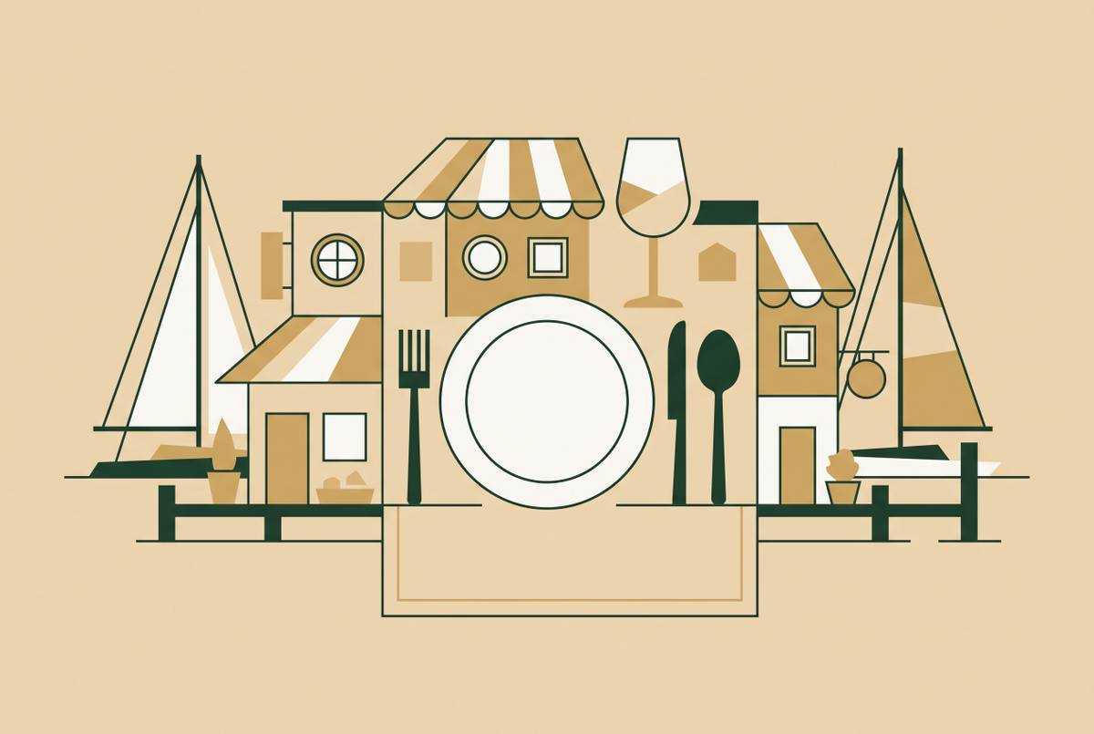 Cover illustration for “Sag Harbor Restaurants for Hamptons Rental Guests”