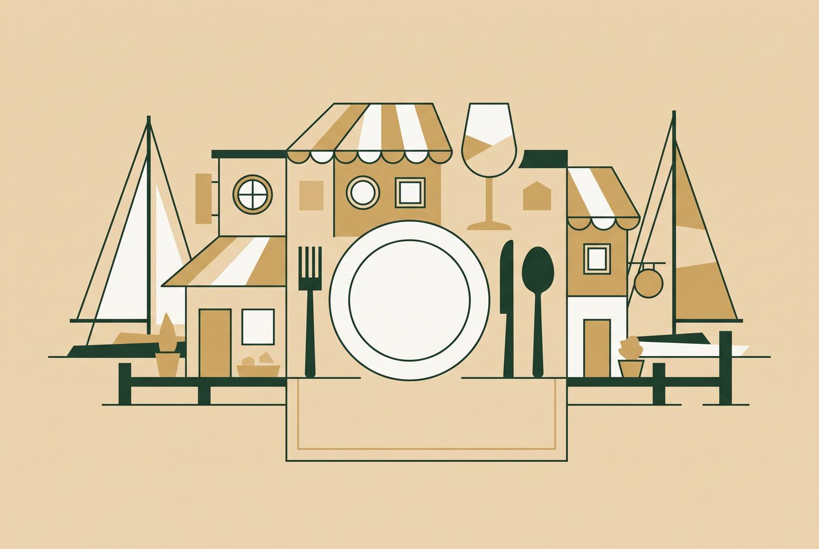 Cover illustration for “Sag Harbor Restaurants for Hamptons Rental Guests”