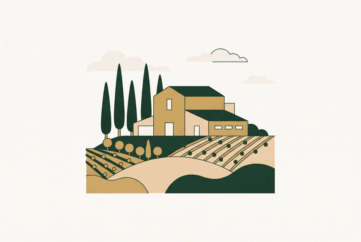 Cover illustration for “Best Neighborhoods to Rent a Luxury Villa in Tuscany”
