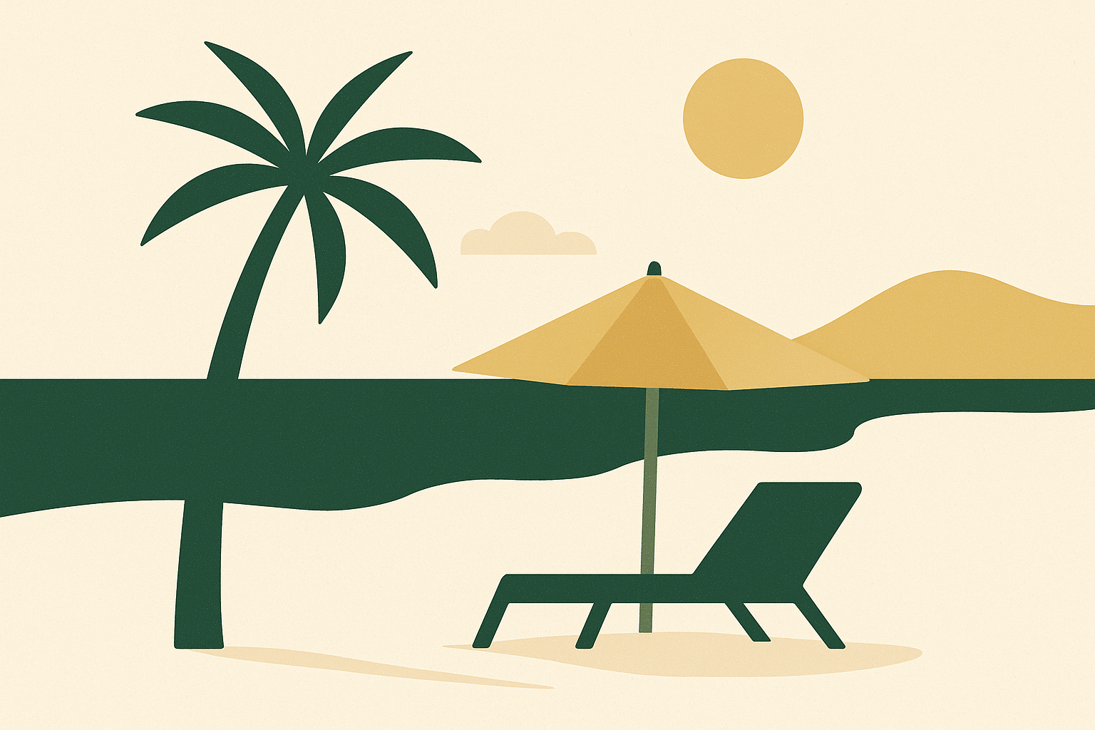 Cover illustration for “Siesta Beach Rentals for a Gulf Coast Getaway”