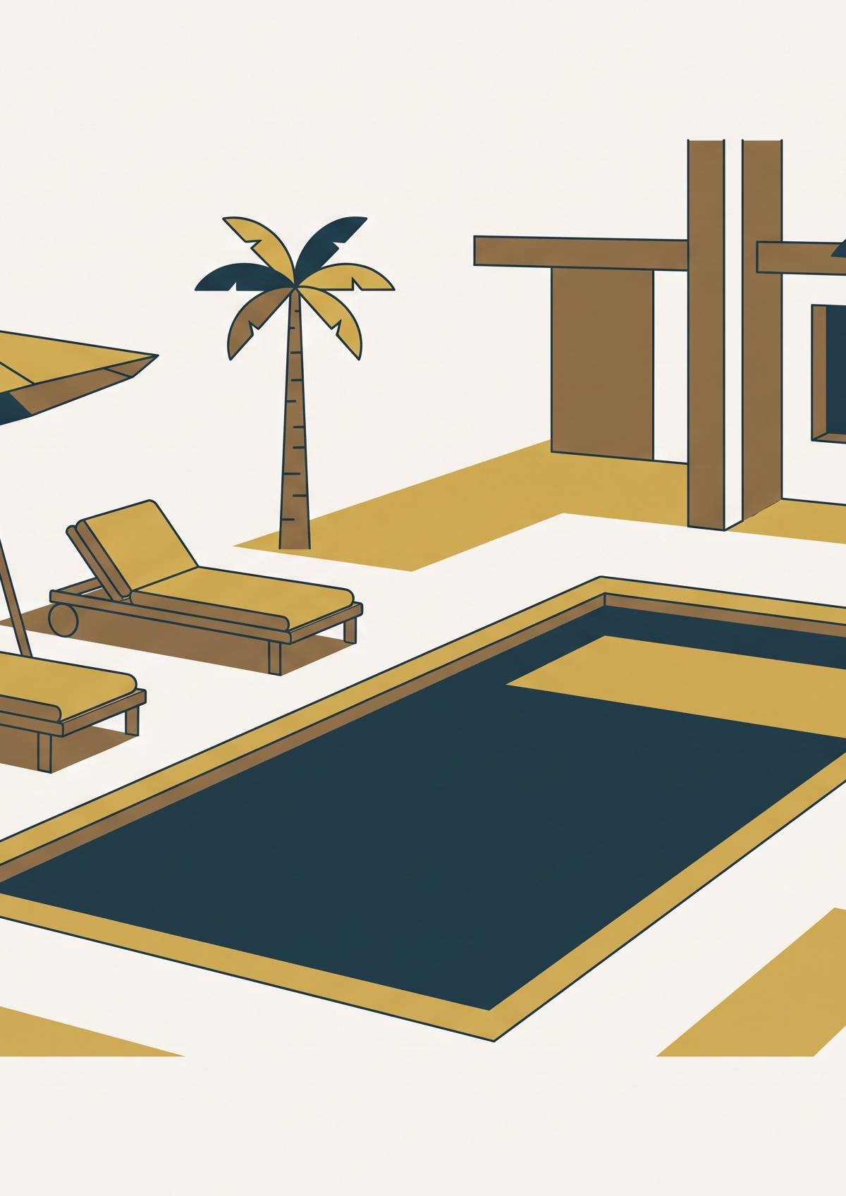 Cover illustration for “Luxury Pool Rentals in Miami Beach for Group Stays”