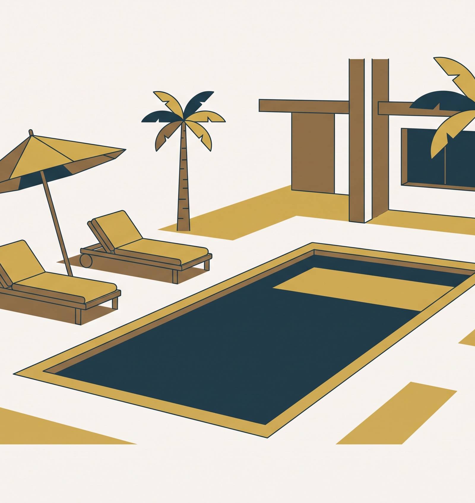 Cover illustration for “Luxury Pool Rentals in Miami Beach for Group Stays”