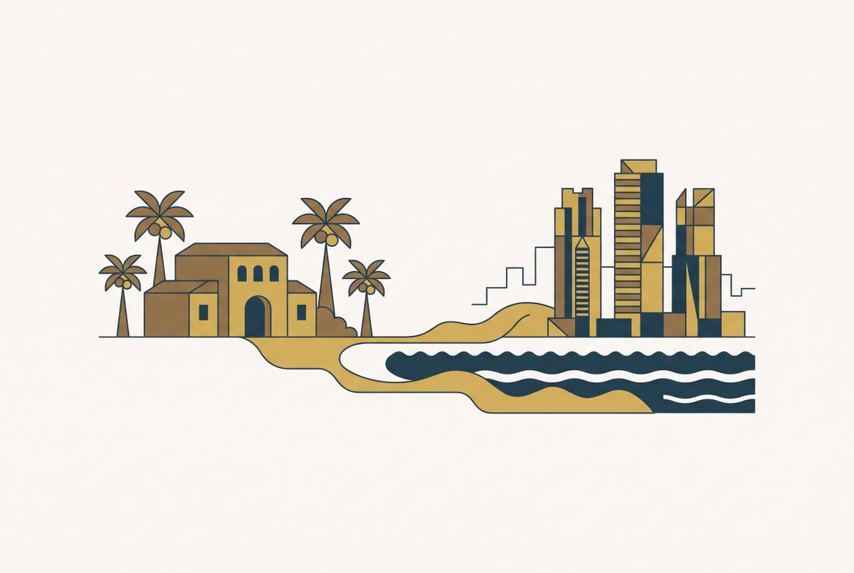 Cover illustration for “Luxury Vacation Rentals in Palm Beach vs Miami Beach”