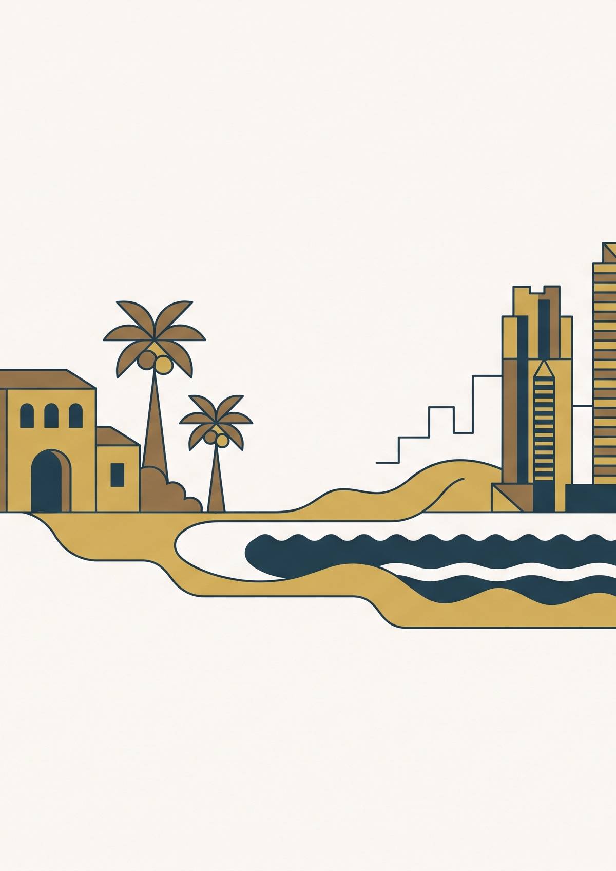 Cover illustration for “Luxury Vacation Rentals in Palm Beach vs Miami Beach”