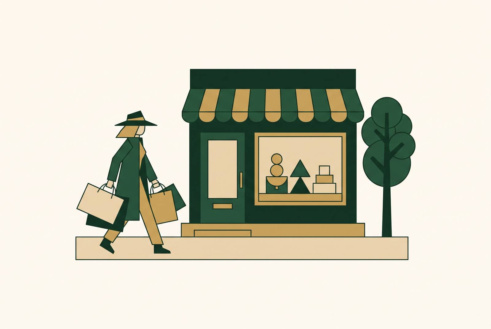 Cover illustration for “Shopping in the Hamptons for Luxury Rental Guests”
