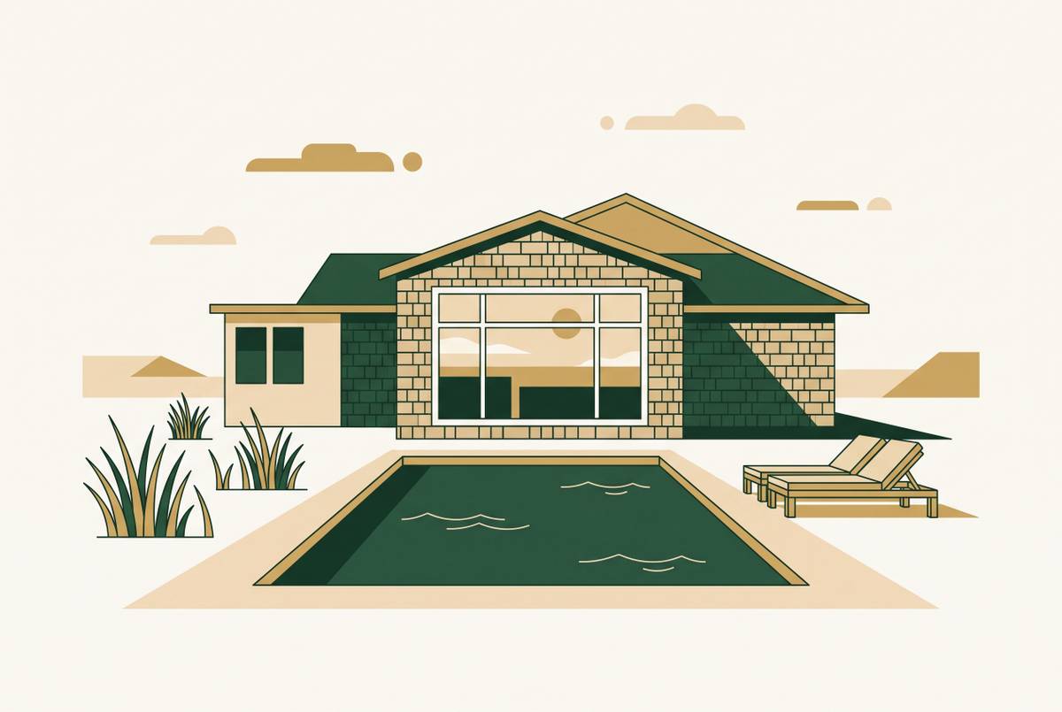 Cover illustration for “Luxury Beach House Rentals in the Hamptons with a Pool”