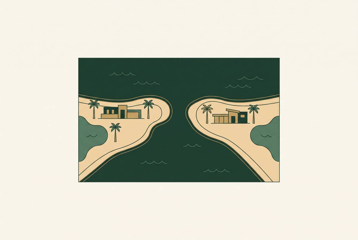 Cover illustration for “Siesta Key vs Longboat Key for a Gulf Coast Luxury Rental”