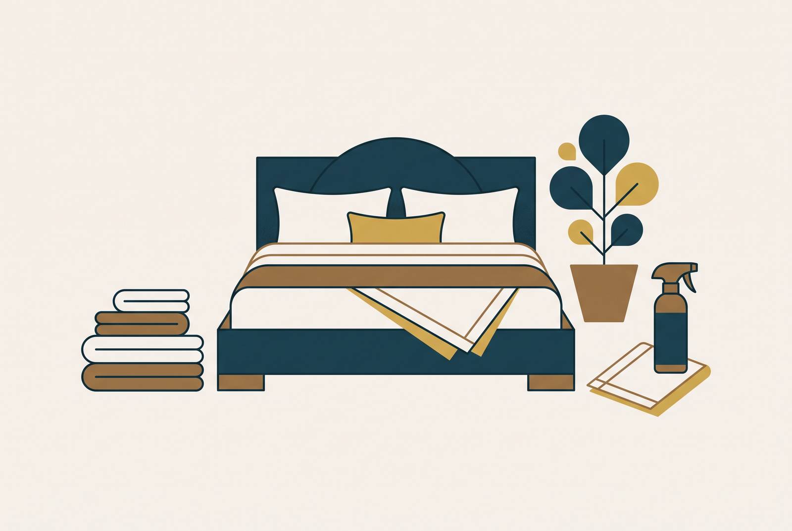 Cover illustration for “Turnover Operations for High-End Short-Term Rentals”