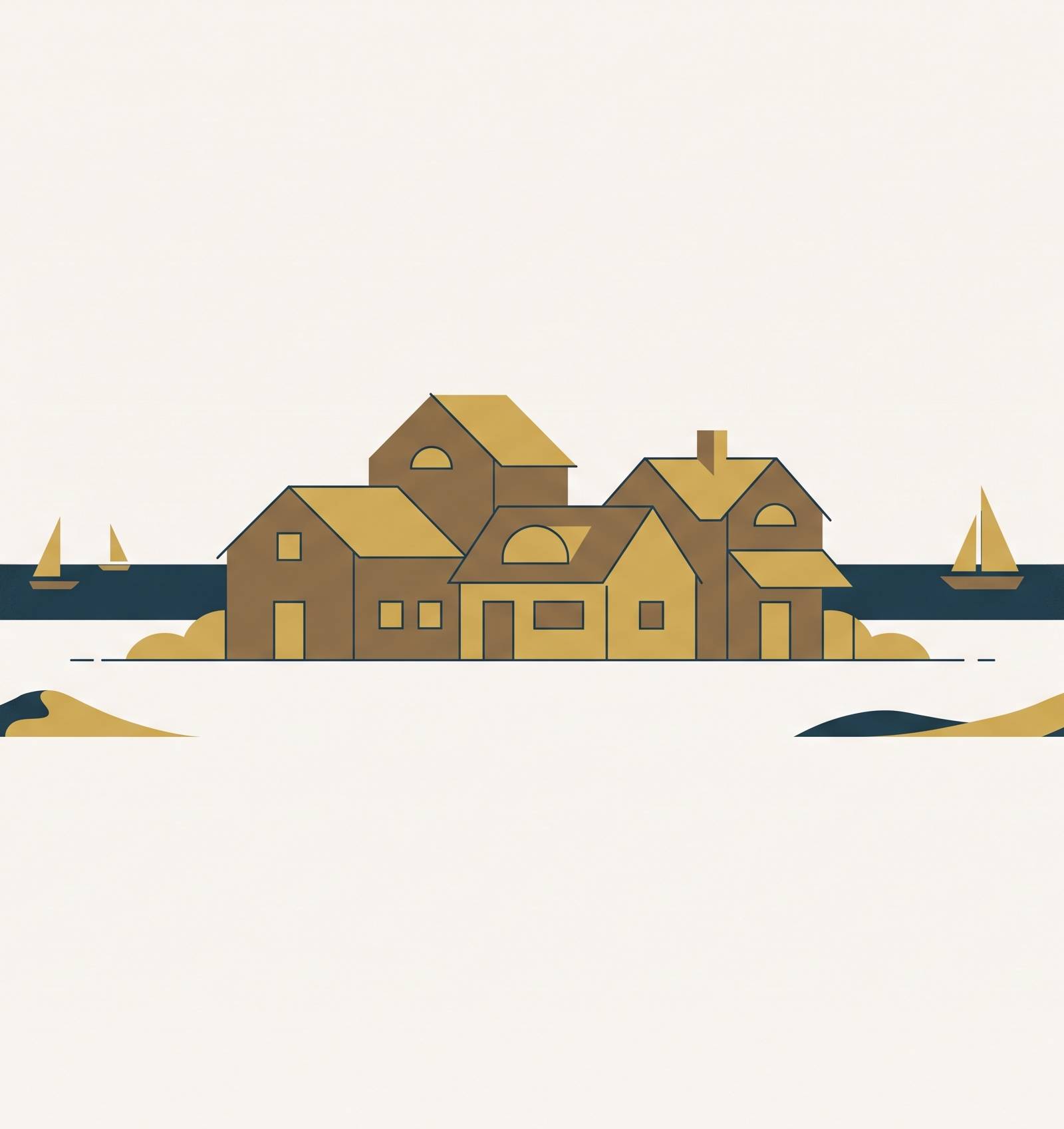 Cover illustration for “Hamptons Waterfront Rental Houses for Summer Weeks”