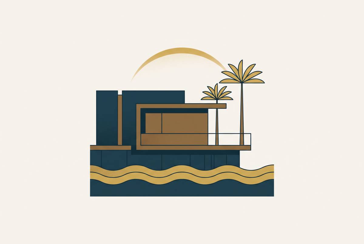 Cover illustration for “Luxury Coastal Vacations in Private Residences”