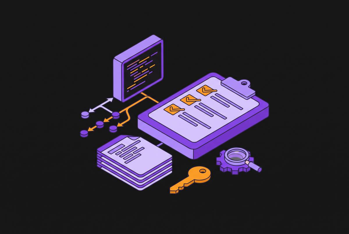 Cover illustration for “The First-Commit Checklist Engineers Actually Need Before Touching the Codebase”