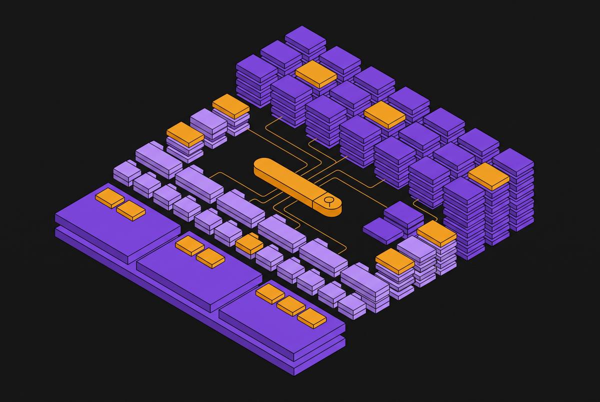 Cover illustration for “Using Natural Language Search to Query a Large Codebase”