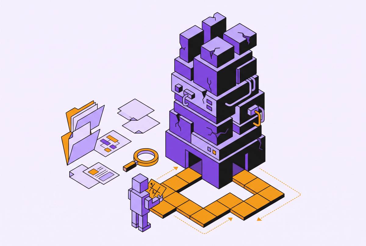 Cover illustration for “Onboarding to a Legacy Codebase With Sparse Documentation”