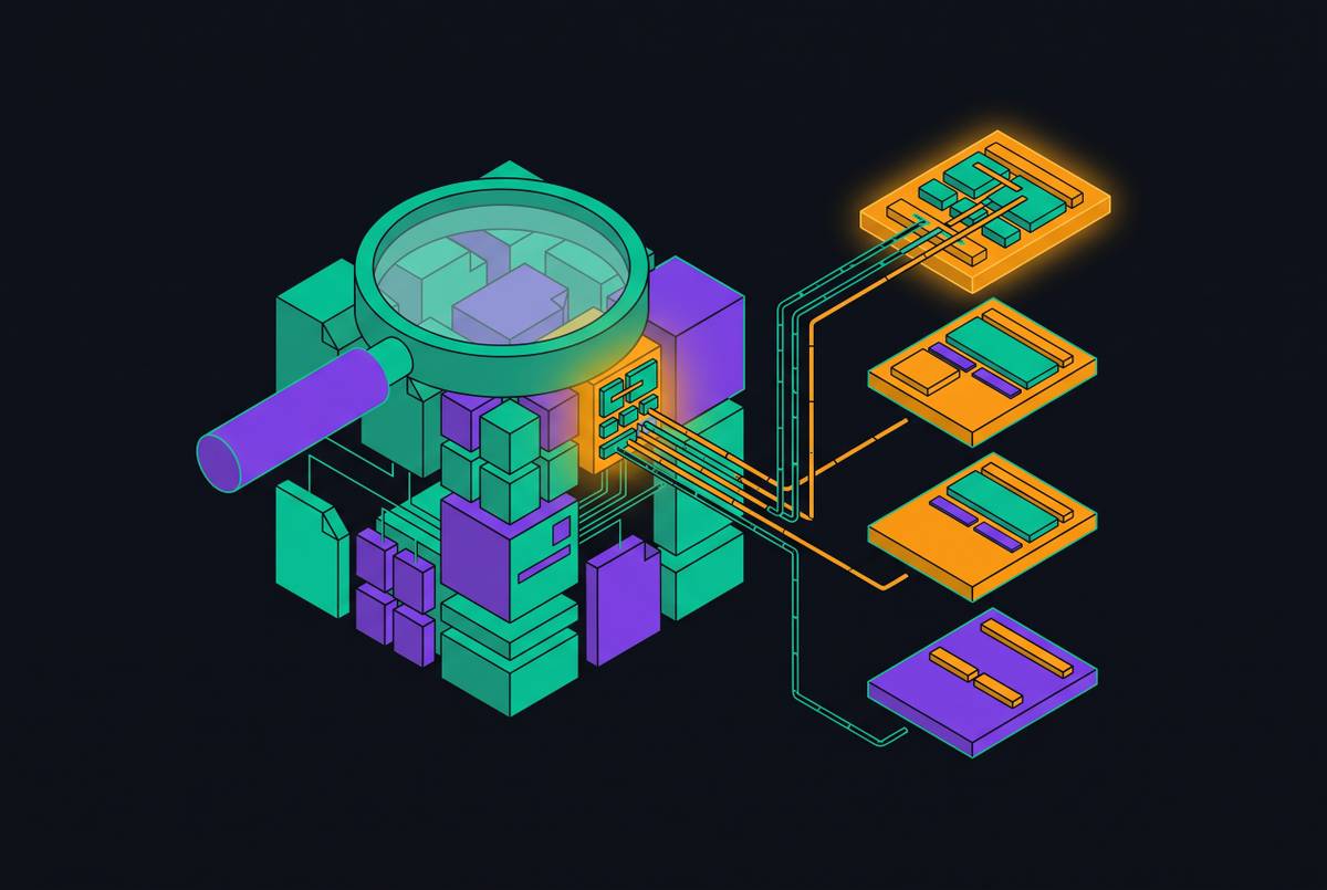 Cover illustration for “Evaluating a Code Search Tool on Your Own Codebase”