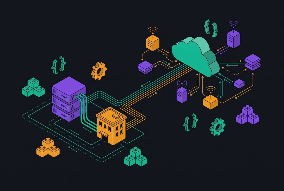 Cover illustration for “Self-Hosted vs Cloud-Hosted AI Developer Tools for Enterprises”