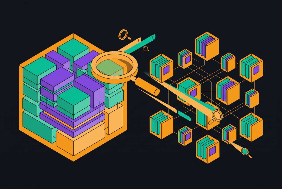 Cover illustration for “Monorepo vs Polyrepo Code Search Tradeoffs”