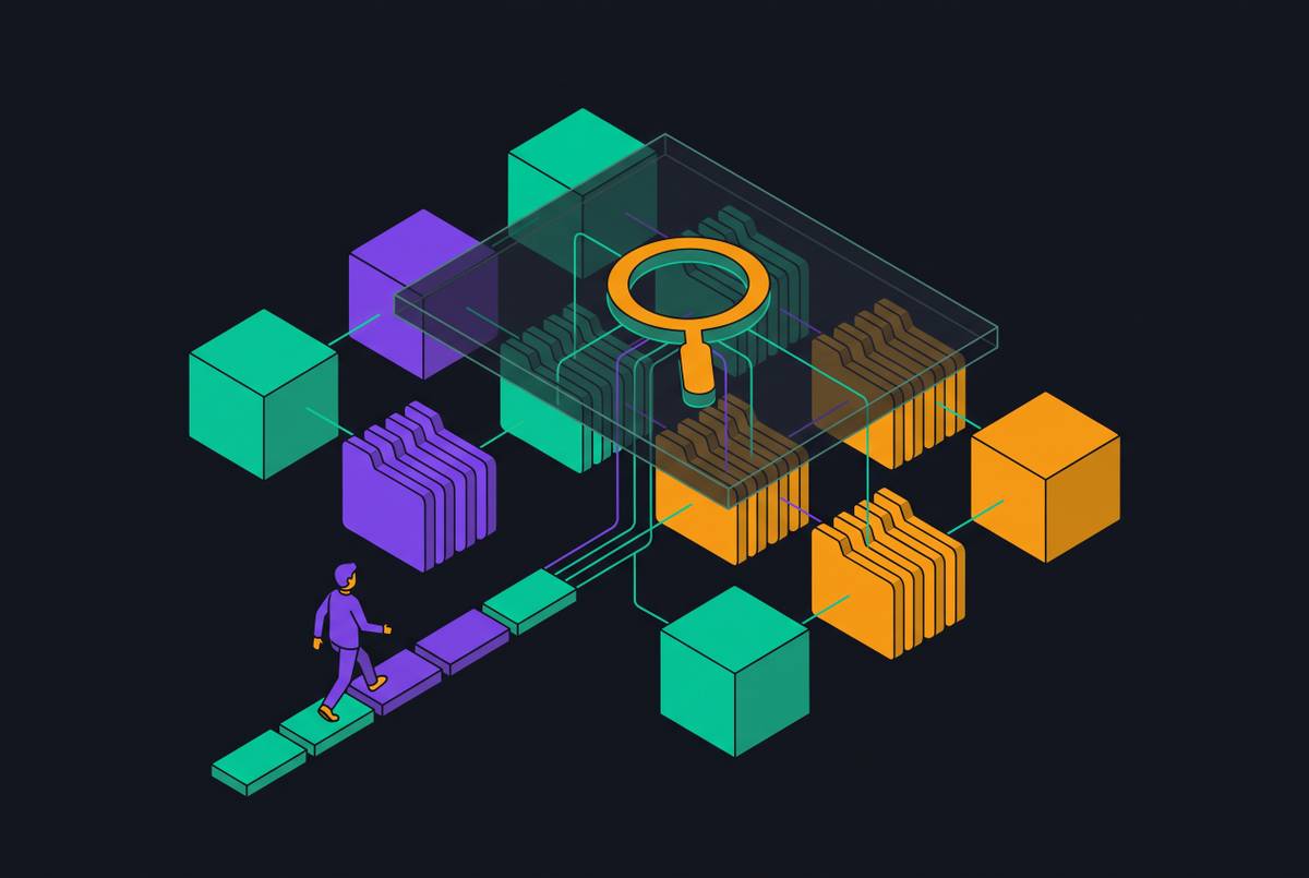 Cover illustration for “Cross-Repository Search as the Missing Layer in Engineering Onboarding”