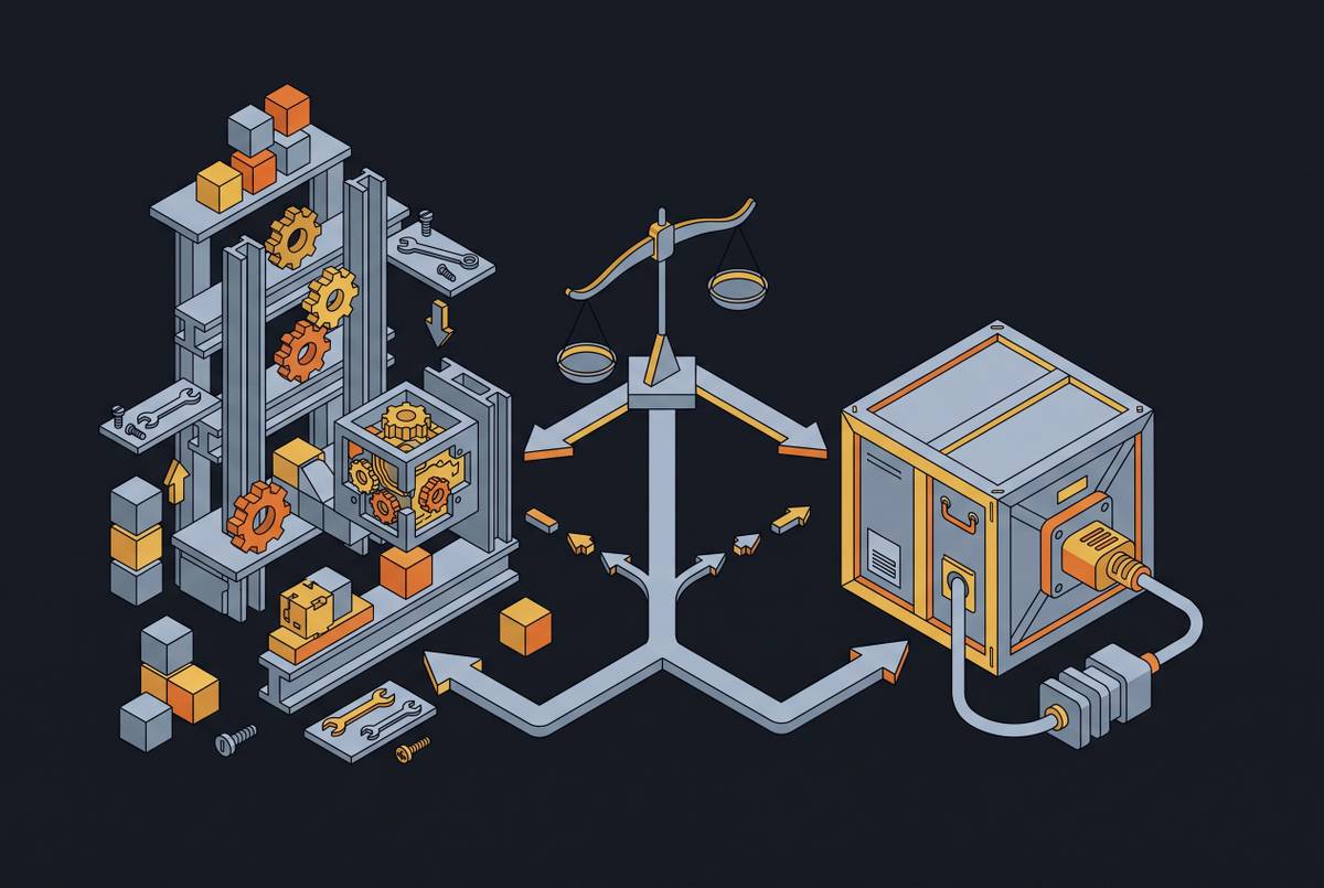 Cover illustration for “Build vs Buy Decisions for Internal Developer Tooling”