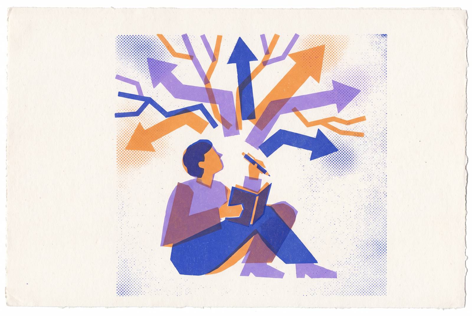 Cover illustration for “Journal Entry Prompts for When You Don't Know What You Want”