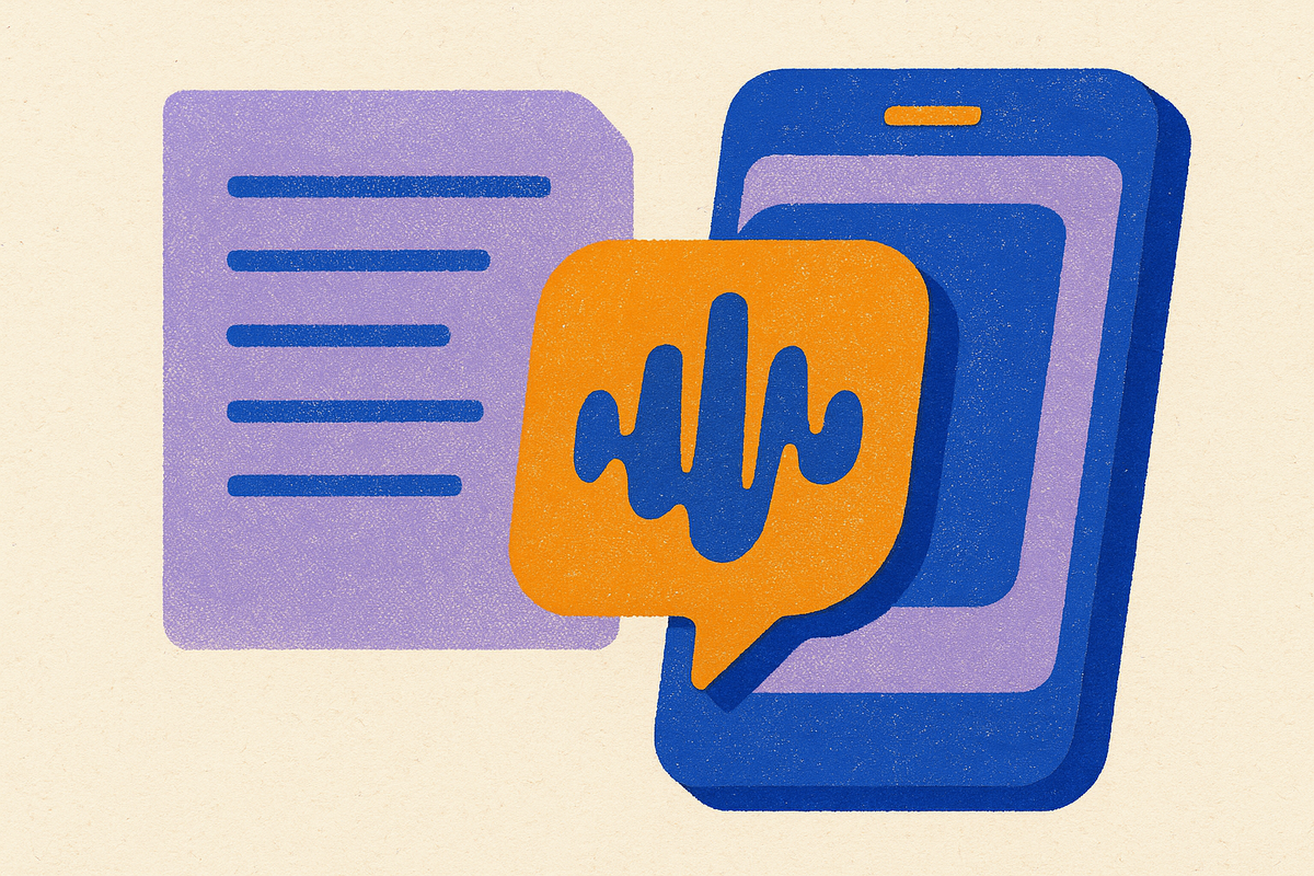 Cover illustration for “Voice to Text Journaling Apps Compared”