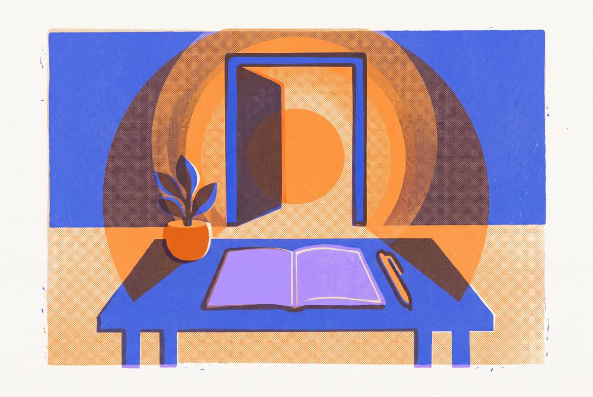 Cover illustration for “Journal Entry Prompts for Leaving a Job You Actually Liked”