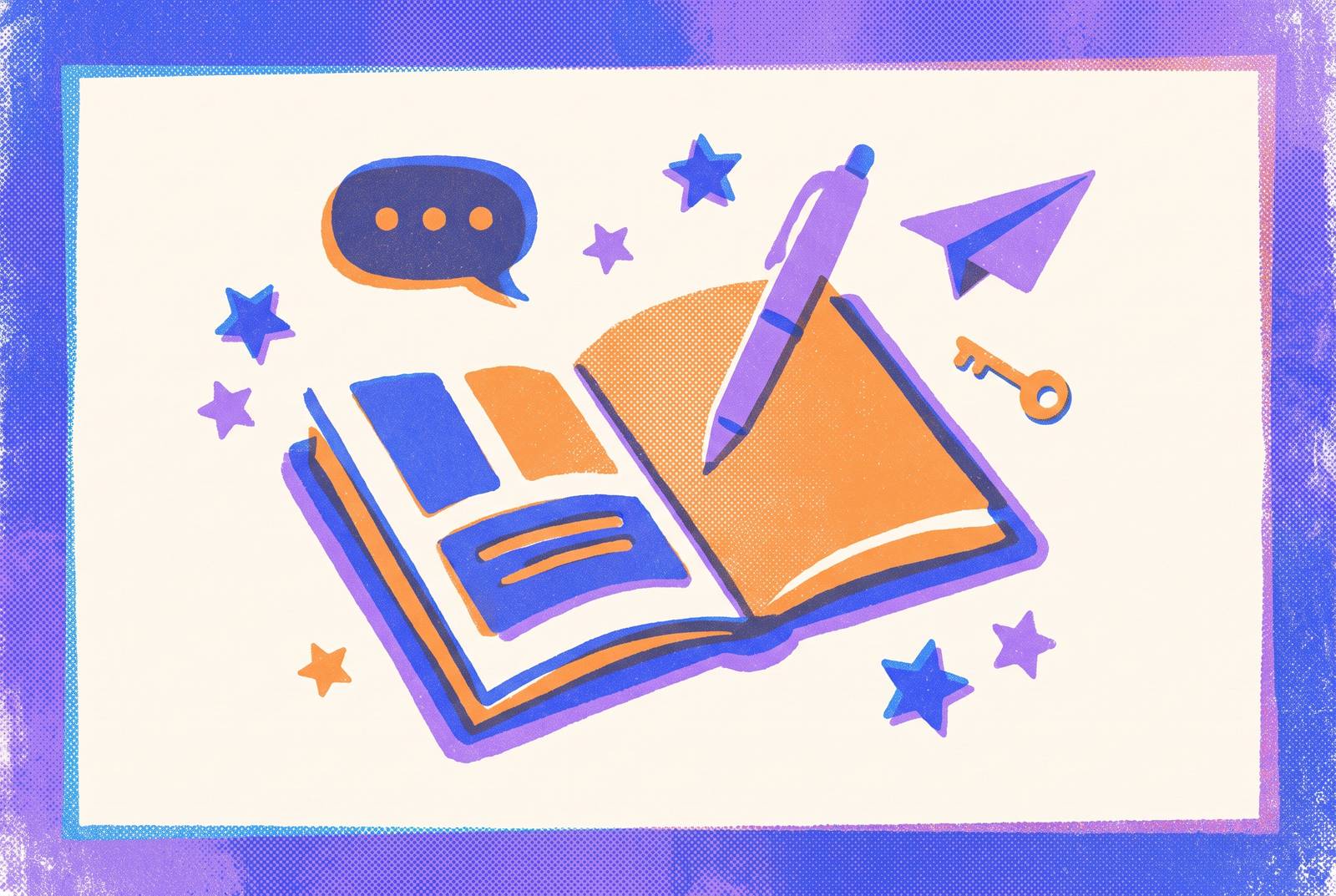 Cover illustration for “Creative Writing Prompts for Fiction Starters Using a Journal”